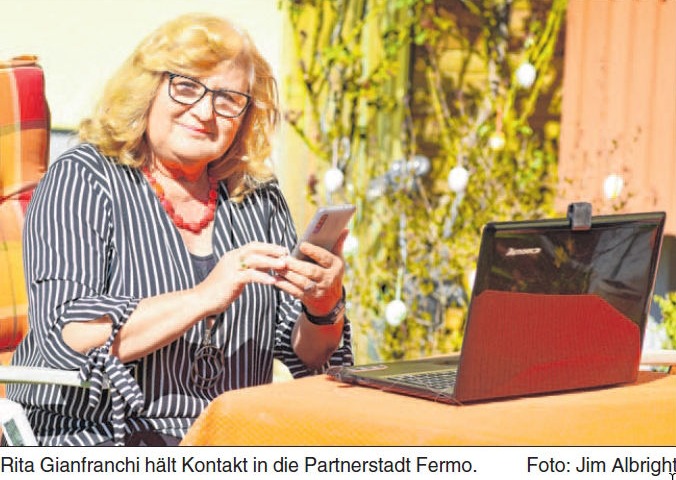 Rita Gianfranchi hält Kontakt in die Partnerstadt Fermo. Foto: Jim Albright